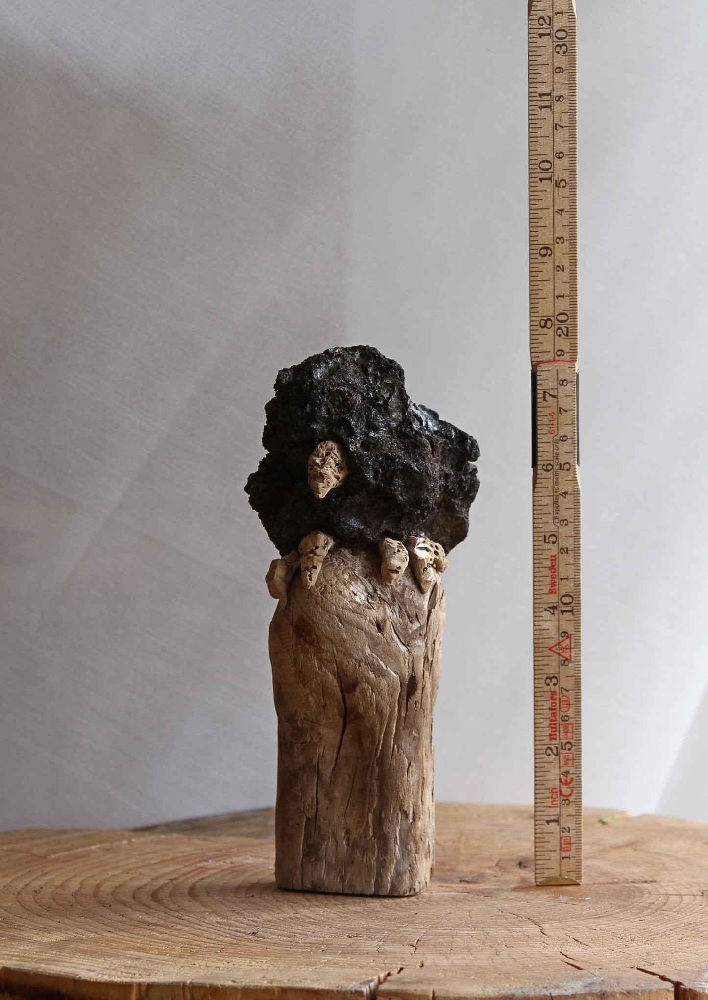 Raven black lava bird figurine-Sculpture-Handmade art-Unique gift-Authentic.Souvenir from Iceland. Designed by Icelandic artist Ása O. Valdimarsdóttir