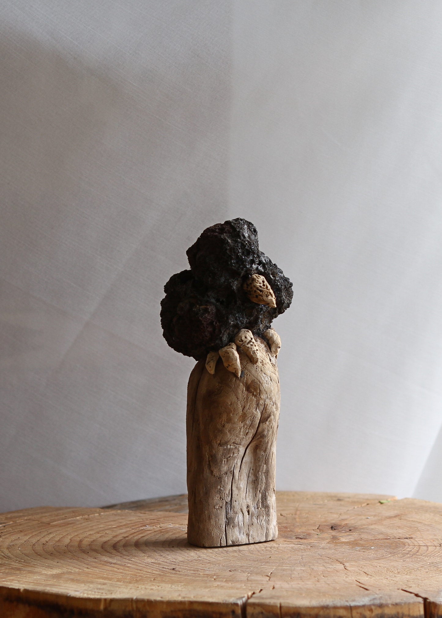 Raven black lava bird figurine-Sculpture-Handmade art-Unique gift-Authentic.Souvenir from Iceland. Designed by Icelandic artist Ása O. Valdimarsdóttir