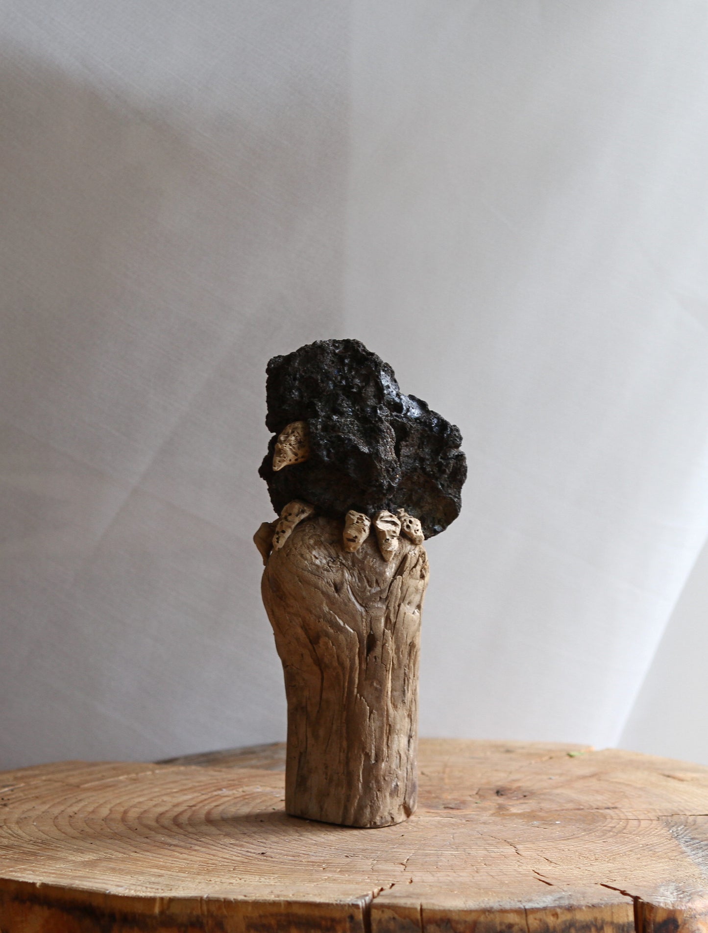 Raven black lava bird figurine-Sculpture-Handmade art-Unique gift-Authentic.Souvenir from Iceland. Designed by Icelandic artist Ása O. Valdimarsdóttir