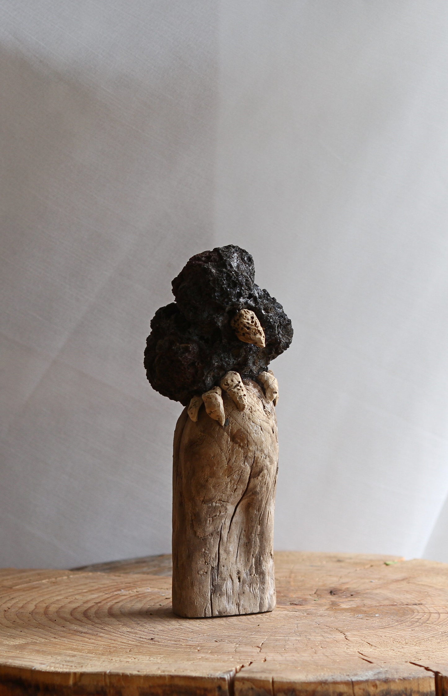 Raven black lava bird figurine-Sculpture-Handmade art-Unique gift-Authentic.Souvenir from Iceland. Designed by Icelandic artist Ása O. Valdimarsdóttir