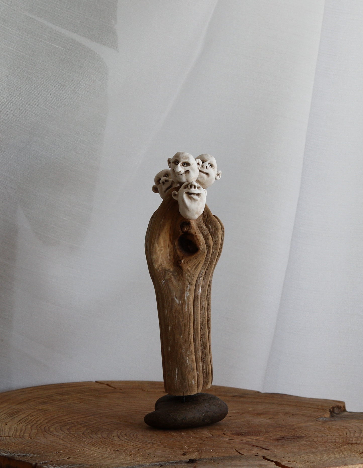 Friends: Driftwood creature designed and made  by the  Icelandic artist , Ása Valdimarsdóttir.