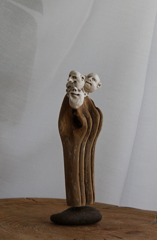 Friends: Driftwood creature designed and made  by the  Icelandic artist , Ása Valdimarsdóttir.