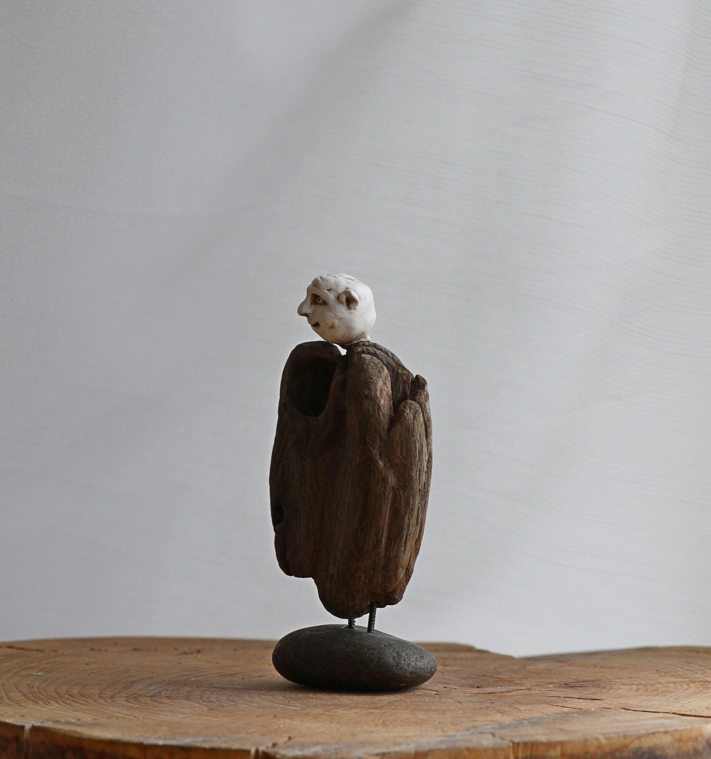 Driftwood creature designed by  Icelandic artist Ása O. Valdimarsdóttir.