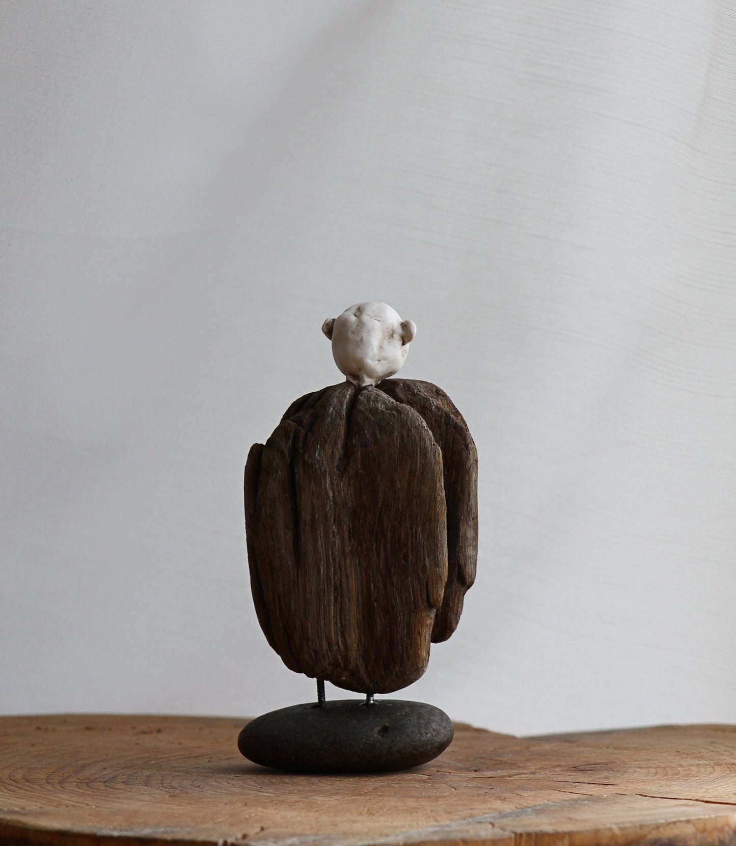 Driftwood creature designed by  Icelandic artist Ása O. Valdimarsdóttir.