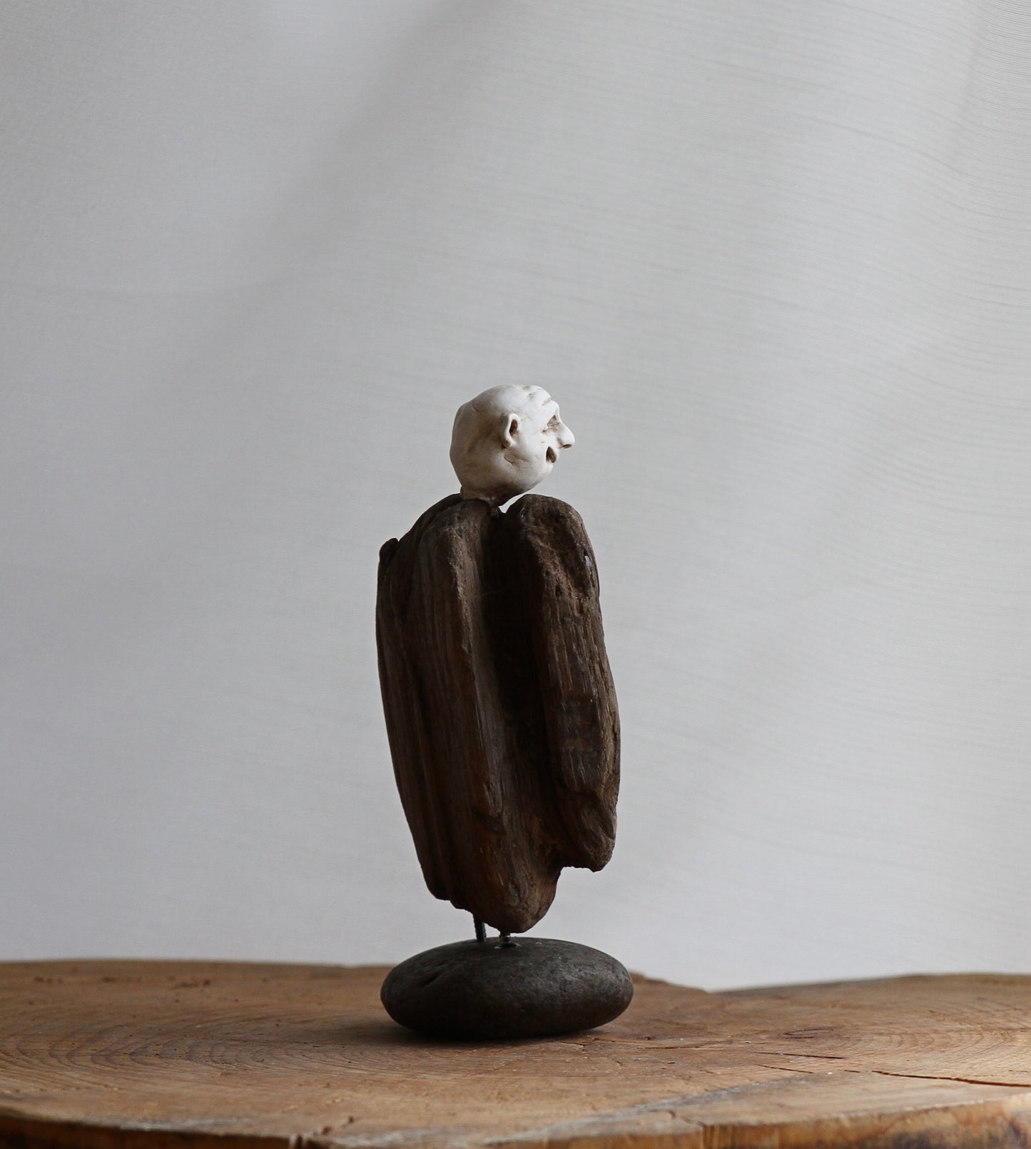 Driftwood creature designed by  Icelandic artist Ása O. Valdimarsdóttir.