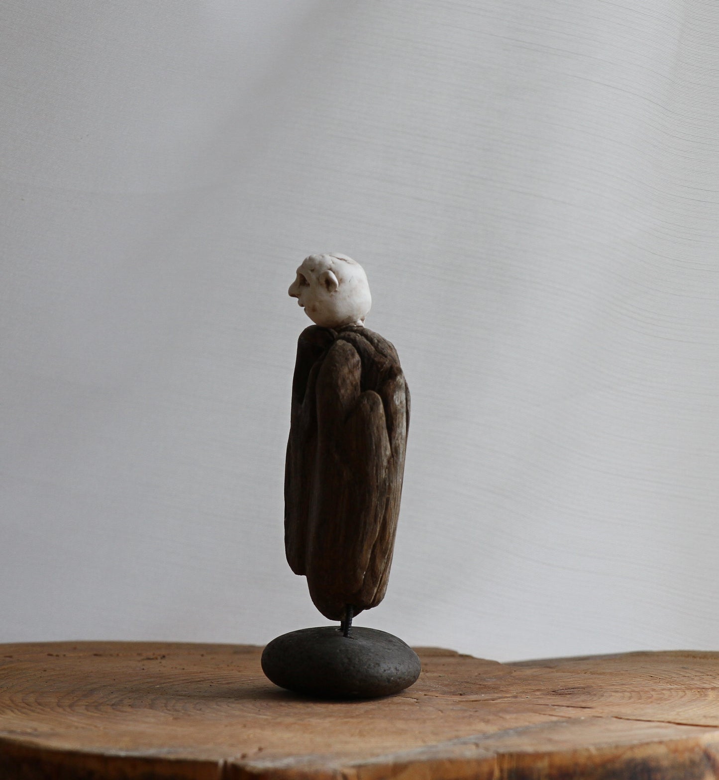 Driftwood creature designed by  Icelandic artist Ása O. Valdimarsdóttir.