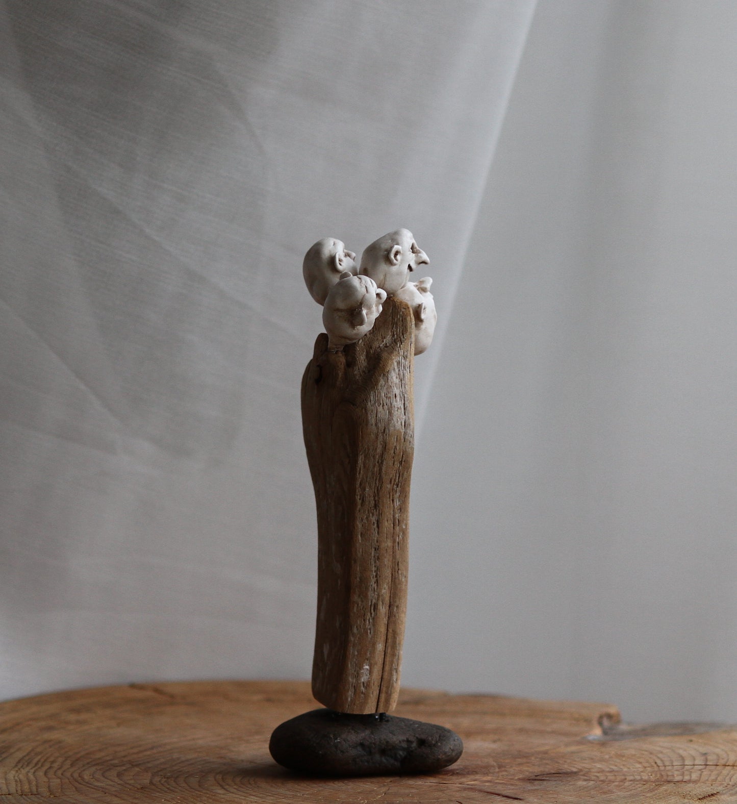 Friends: Driftwood creature designed and made  by the  Icelandic artist , Ása Valdimarsdóttir.