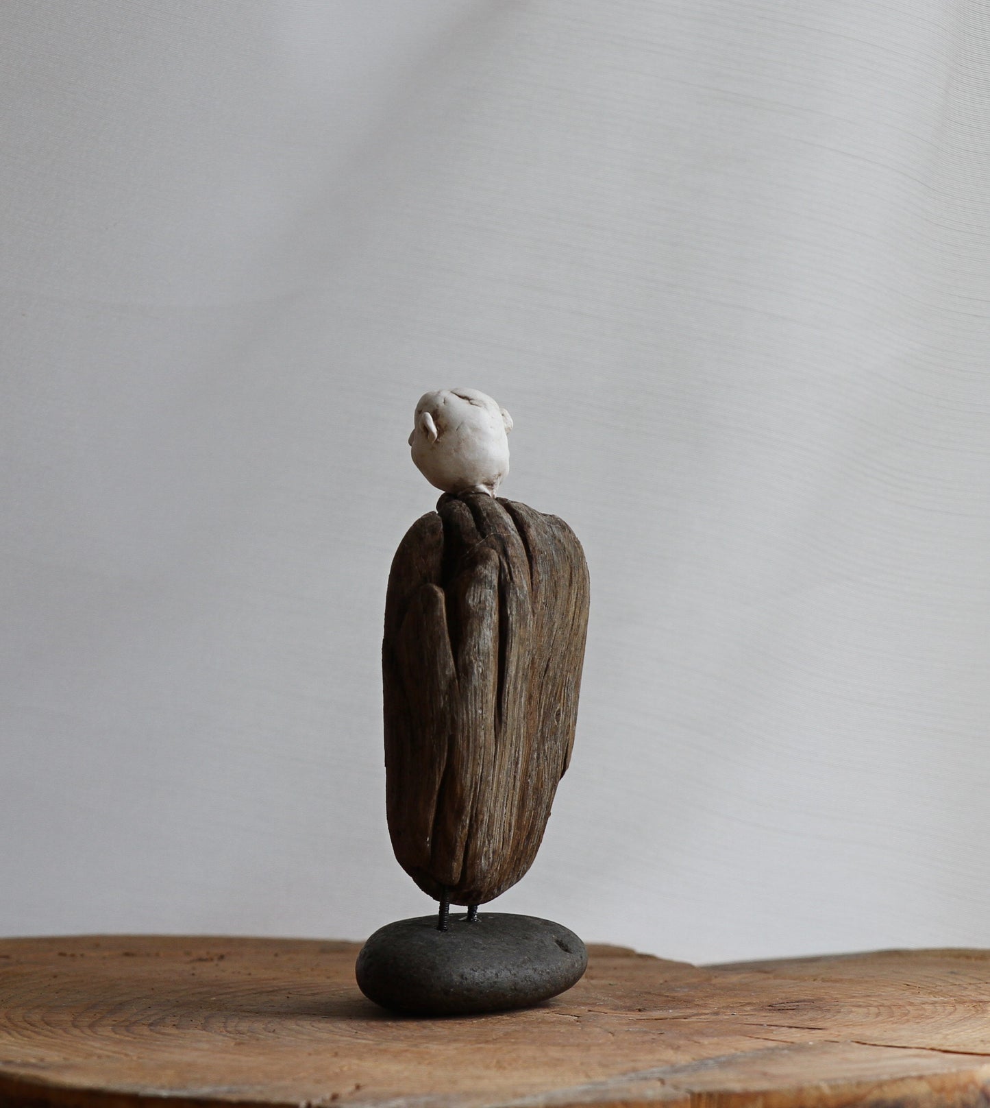 Driftwood creature designed by  Icelandic artist Ása O. Valdimarsdóttir.