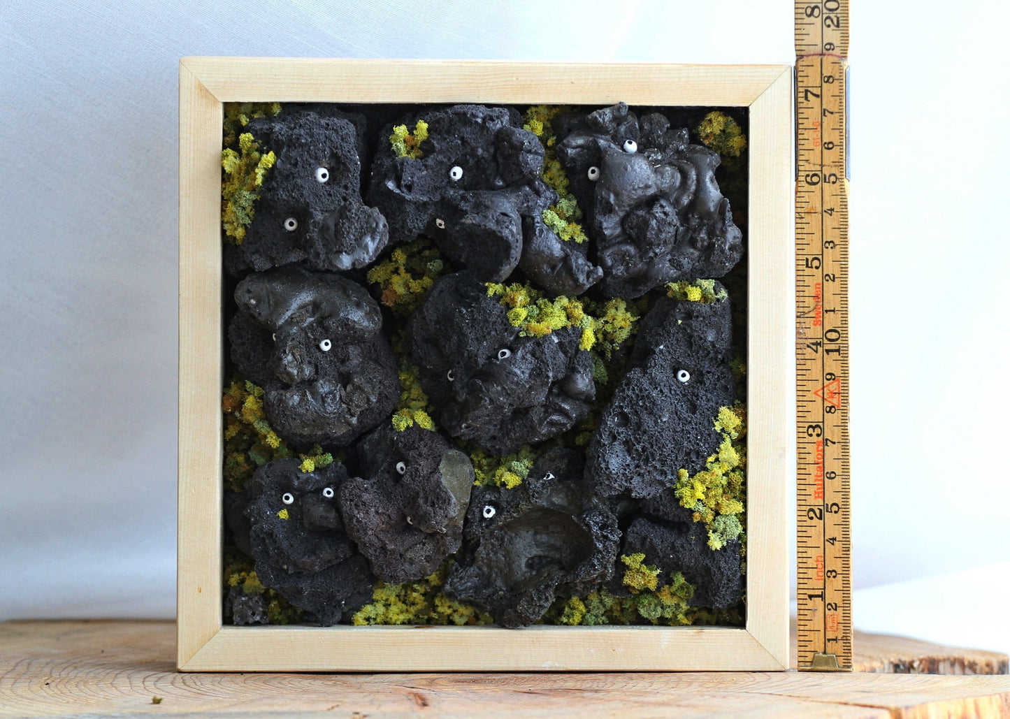 Framed art-Icelandic Lavatroll figurine-Sculpture-Handmade art-Unique gift-Authentic.Souvenir from Iceland.