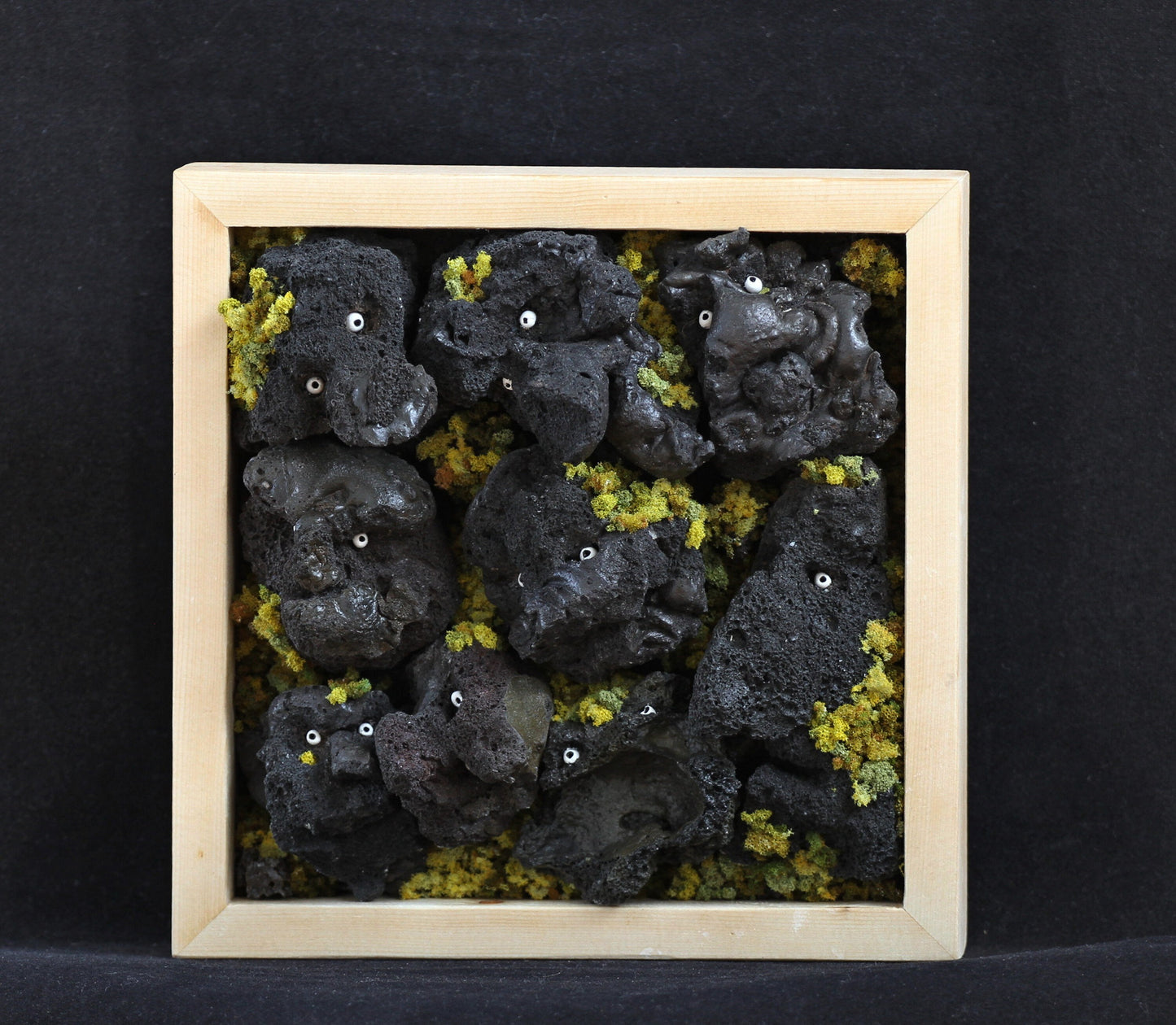 Framed art-Icelandic Lavatroll figurine-Sculpture-Handmade art-Unique gift-Authentic.Souvenir from Iceland.