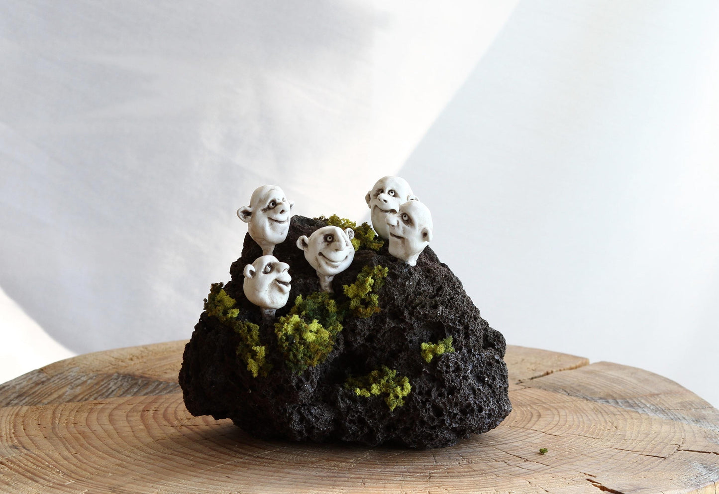 Trolls : sculpture on lava stone,unique gift idea ,home decor one of a kind art. Design by Ása O. Valdimarsdóttir.