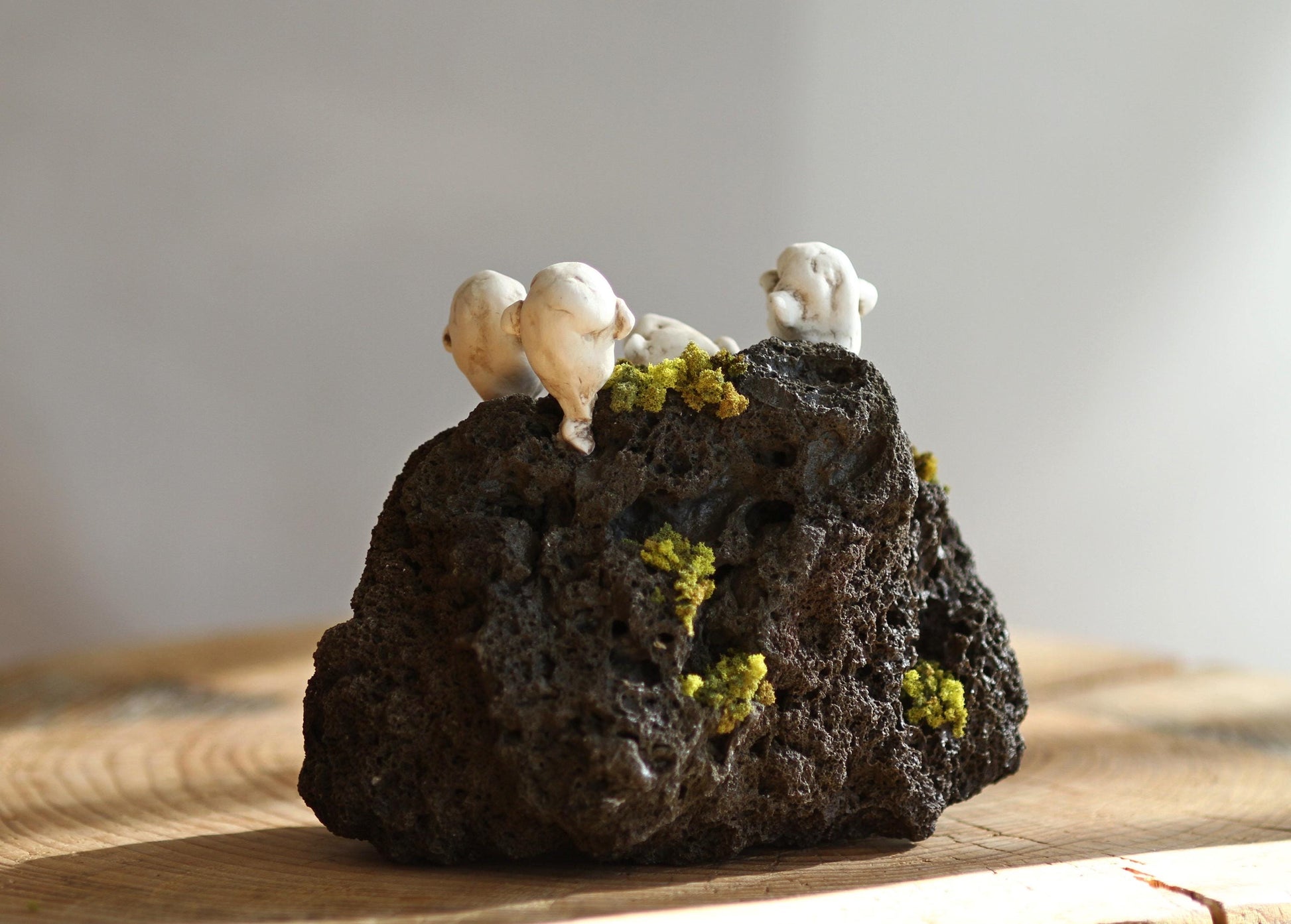 Trolls : sculpture on lava stone,unique gift idea ,home decor one of a kind art. Design by Ása O. Valdimarsdóttir.