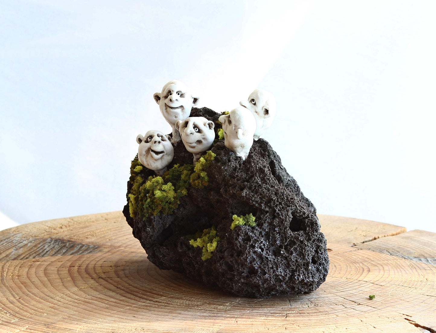Trolls : sculpture on lava stone,unique gift idea ,home decor one of a kind art. Design by Ása O. Valdimarsdóttir.