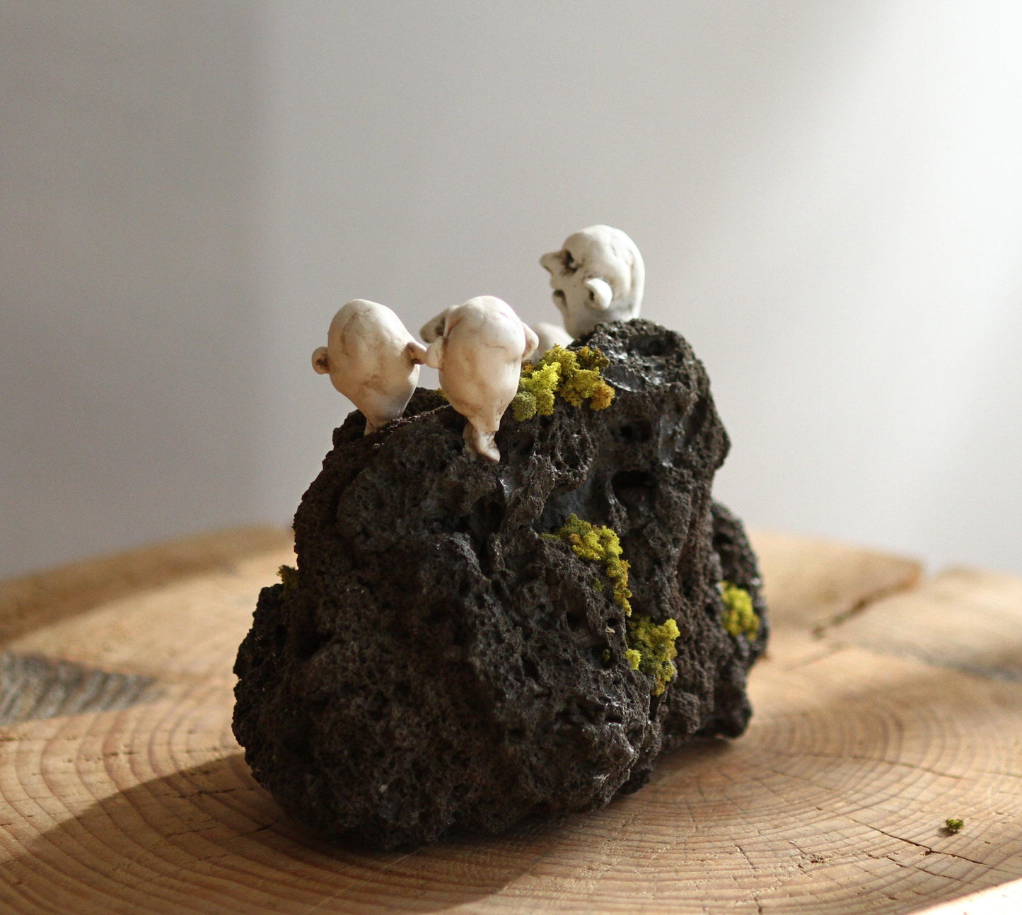 Trolls : sculpture on lava stone,unique gift idea ,home decor one of a kind art. Design by Ása O. Valdimarsdóttir.