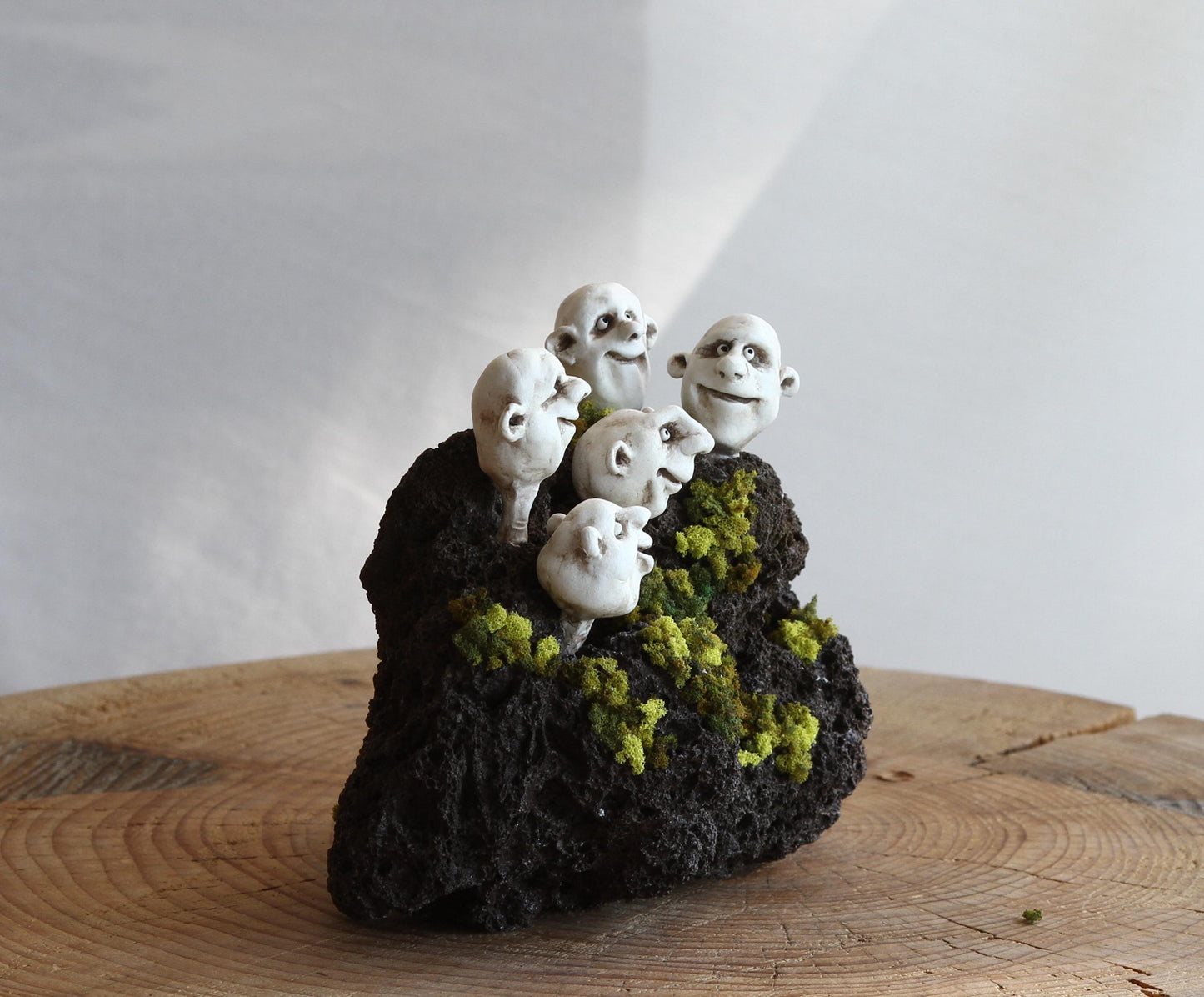 Trolls : sculpture on lava stone,unique gift idea ,home decor one of a kind art. Design by Ása O. Valdimarsdóttir.